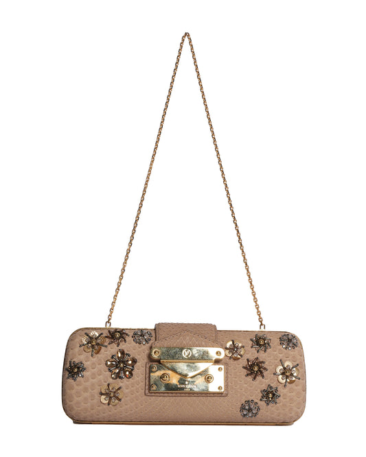 Louis Vuitton Python Trésor Minaudière Clutch