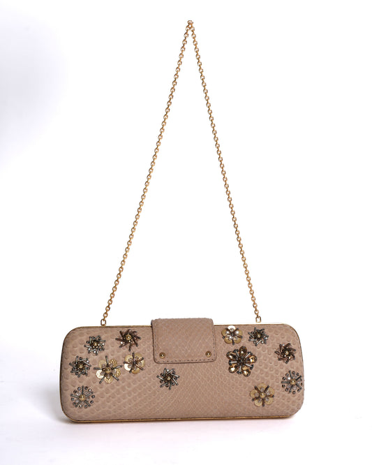 Louis Vuitton Python Trésor Minaudière Clutch