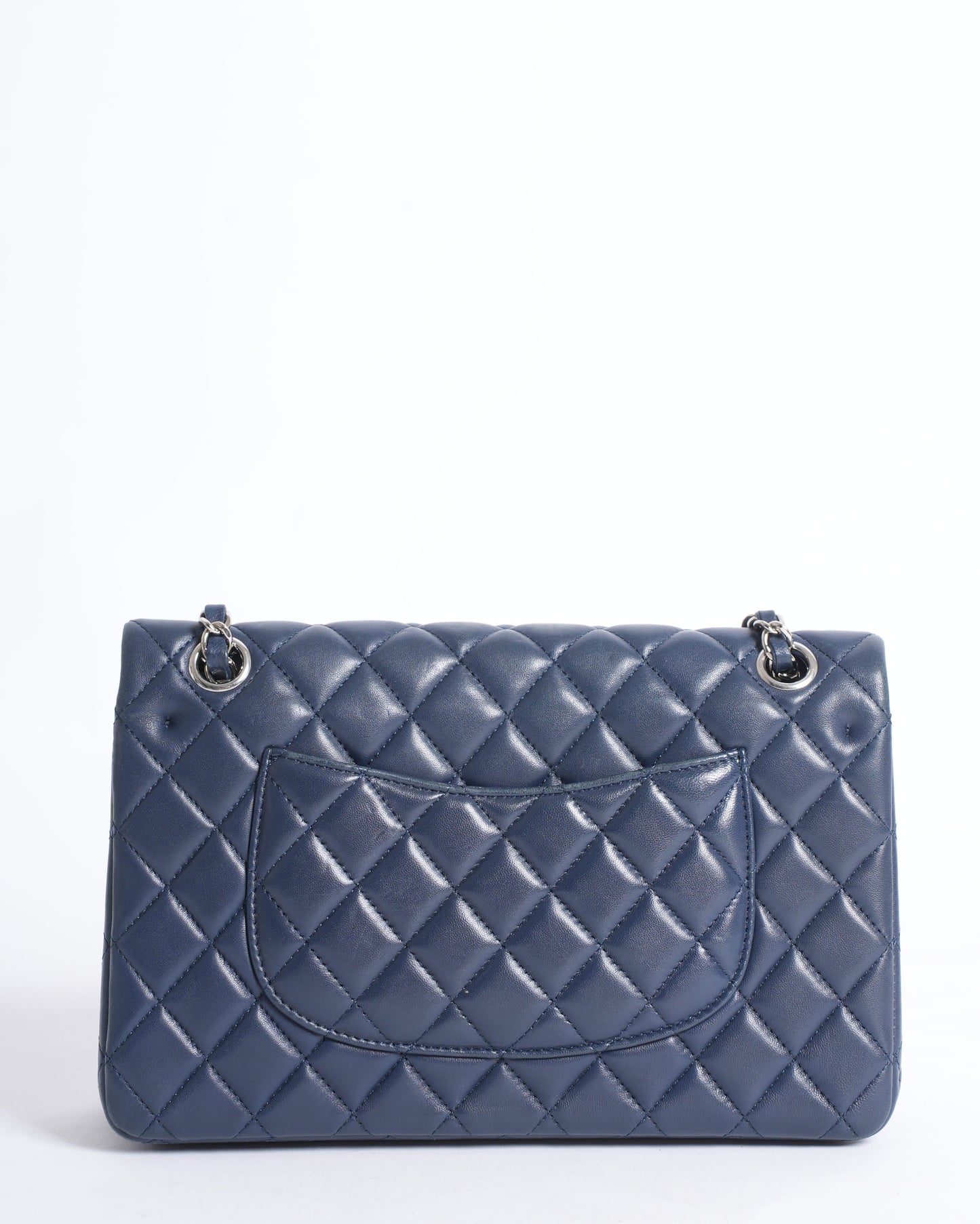 Chanel Classic Flap 11.12 Bag In Navy Blue In Calf Leather