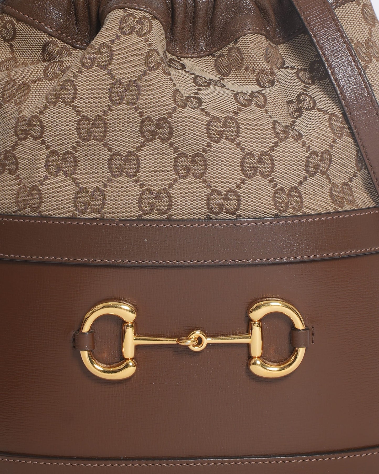 Gucci gg canvas horsebit 1955 bucket bag