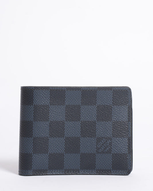 New Louis Vuitton Men's Wallet In Black & Blue