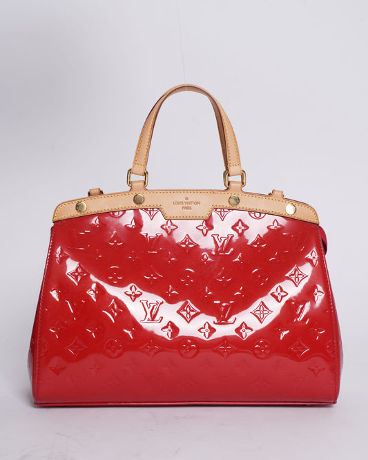 Louis Vuitton Rouge Grenadine Monogram Vernis MM Bag