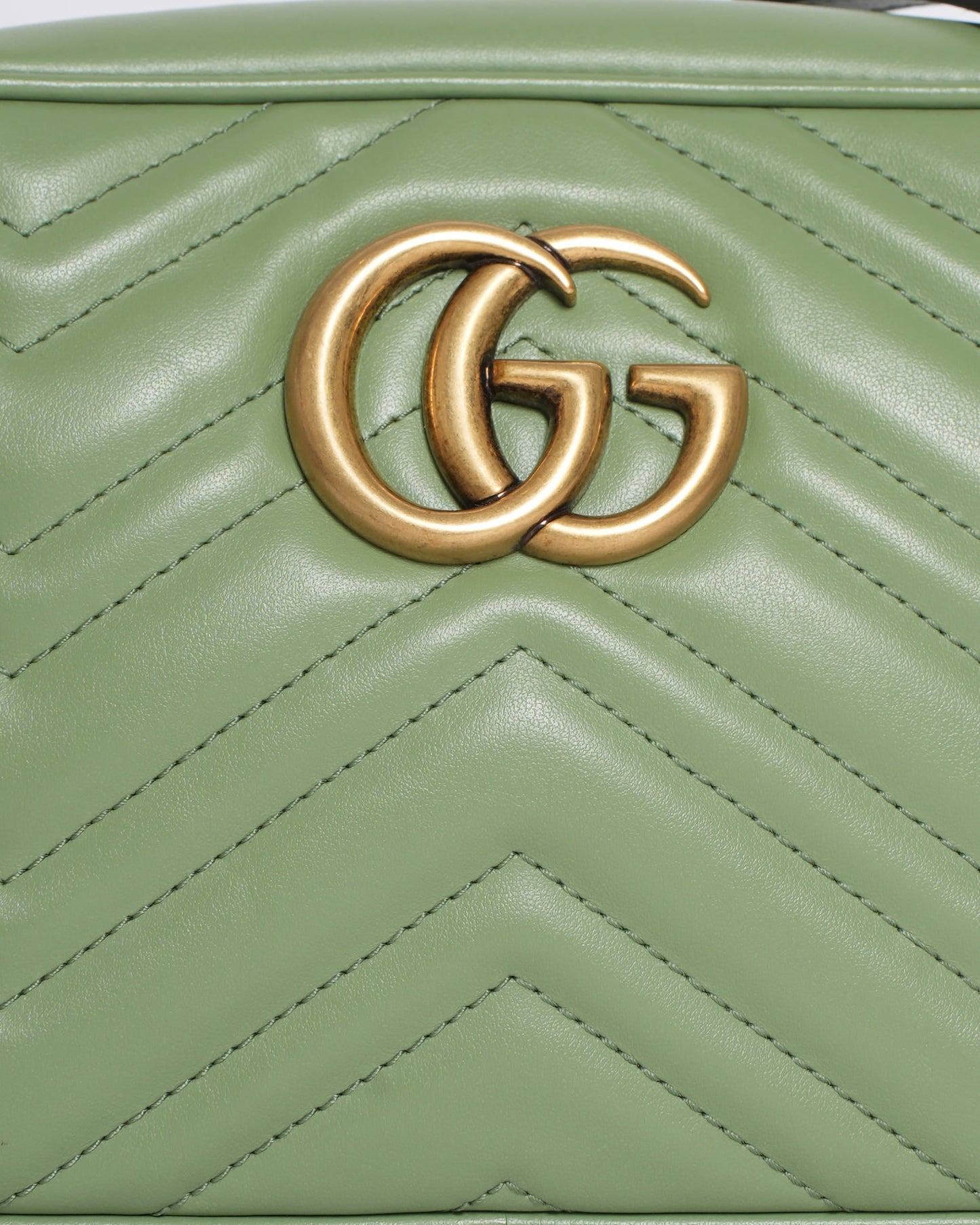 Gucci GG Marmont Matelassé Shoulder Bag in Sage Green