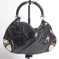 Gucci Indy Puthon Large Handbag In Black