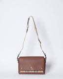 Burberry Note Medium Canvas Leather Shoulder Bag