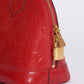 Louis Vuitton Red Monogram Vernis Alma Top Handle Bag