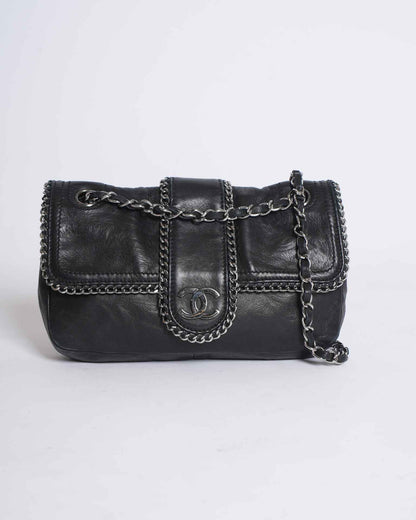 Chanel Black Lambskin Madison Chain Me Flap Bag