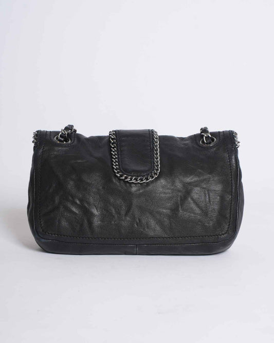 Chanel Black Lambskin Madison Chain Me Flap Bag