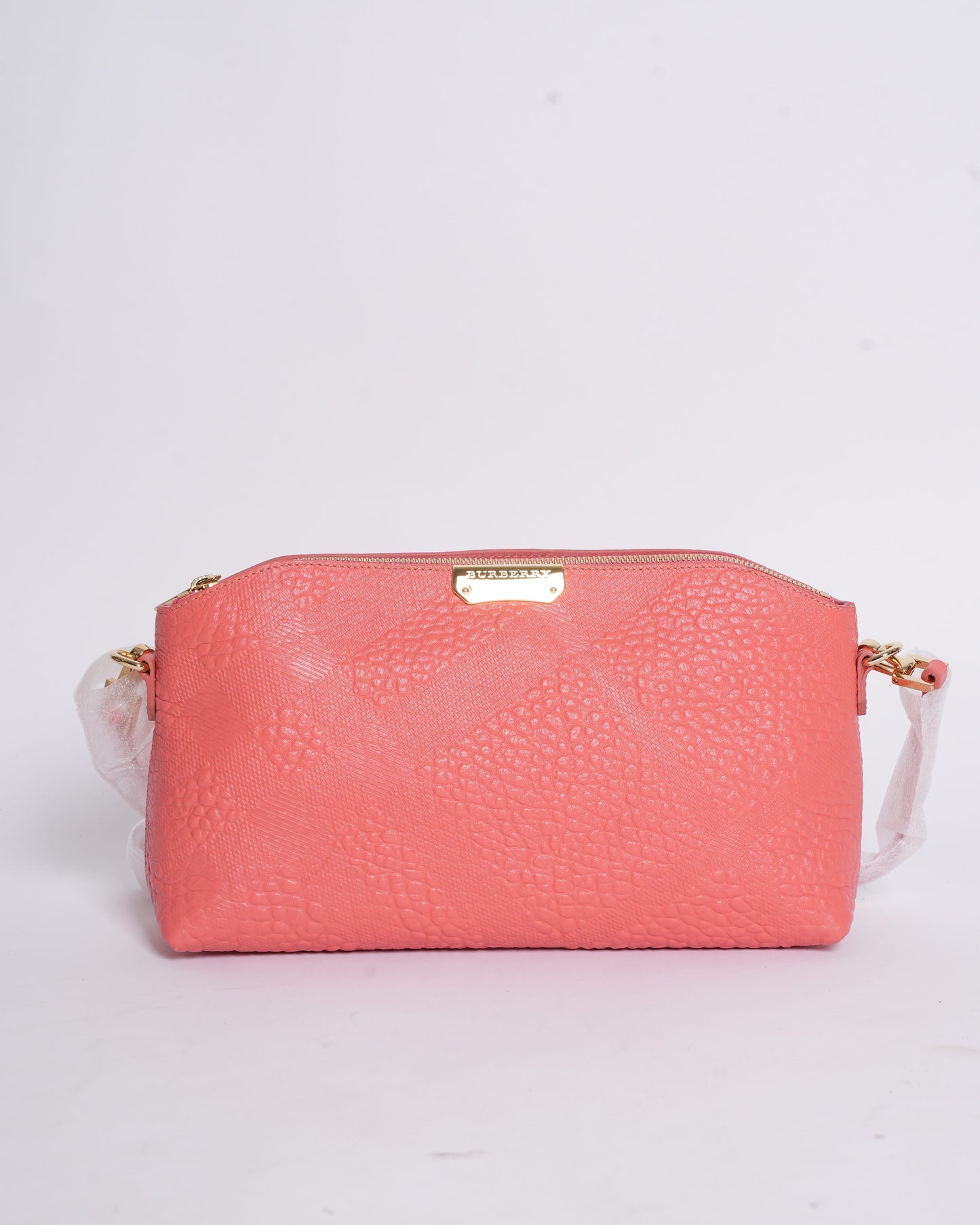 New Burberry Pink Chichester Leather Crossbody Bag