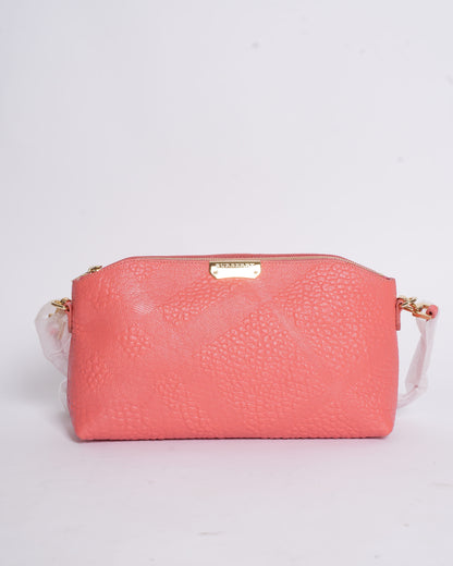 New Burberry Pink Chichester Leather Crossbody Bag