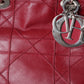 Christian Dior Polochon Cannage Rouge Dior Grenville Top Handle Bag In Red