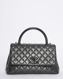 Chanel Leather Medium Coco Top Handle Bag With Shoulder Strap