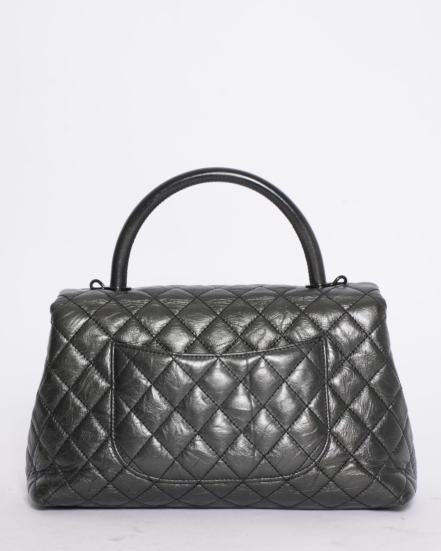 Chanel Leather Medium Coco Top Handle Bag With Shoulder Strap