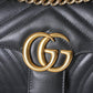 Gucci Marmont GG Mini Black Matelesse Shoulder Bag + Crossbody