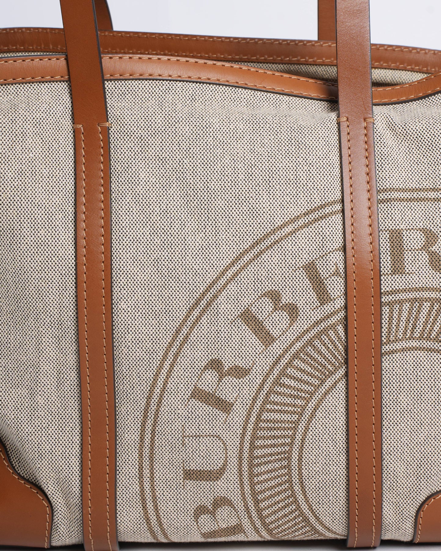 New Burberry  Patterson Canvas Logo Tote