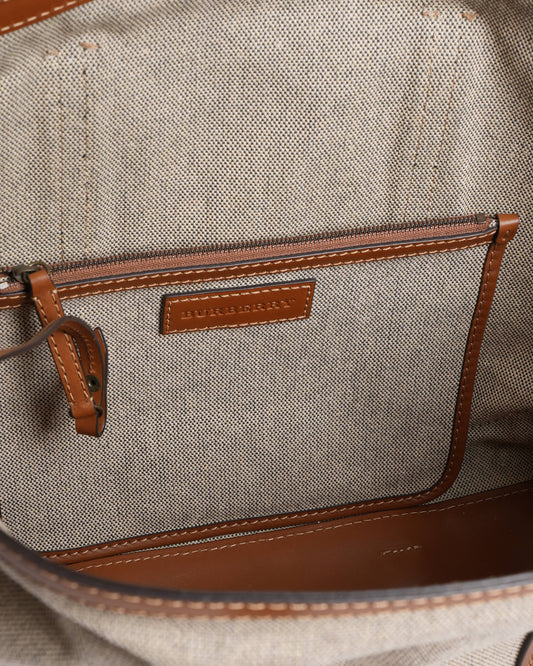 New Burberry  Patterson Canvas Logo Tote