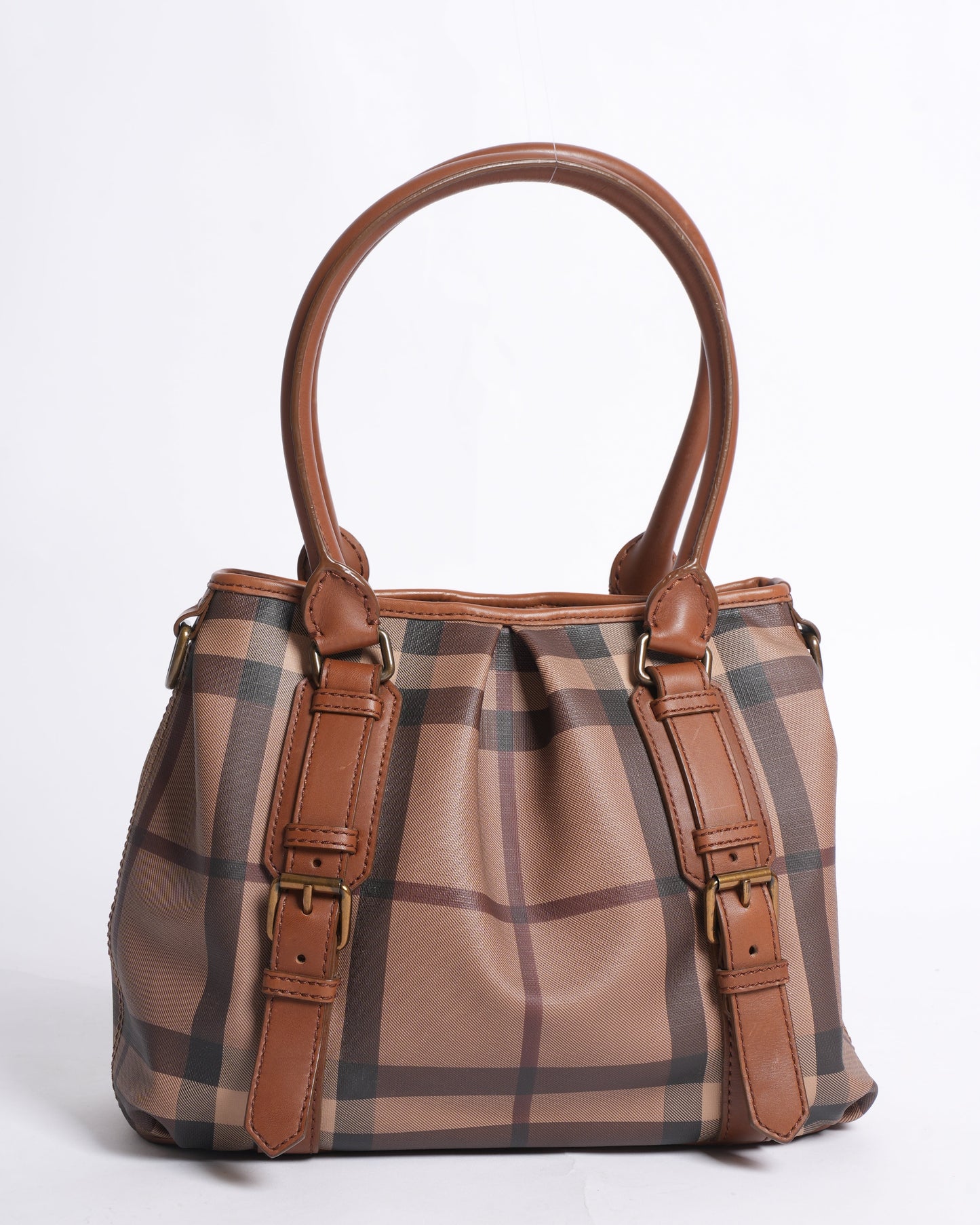 Burberry New Nova Check Brown Leather Northfield Shoulder Bag