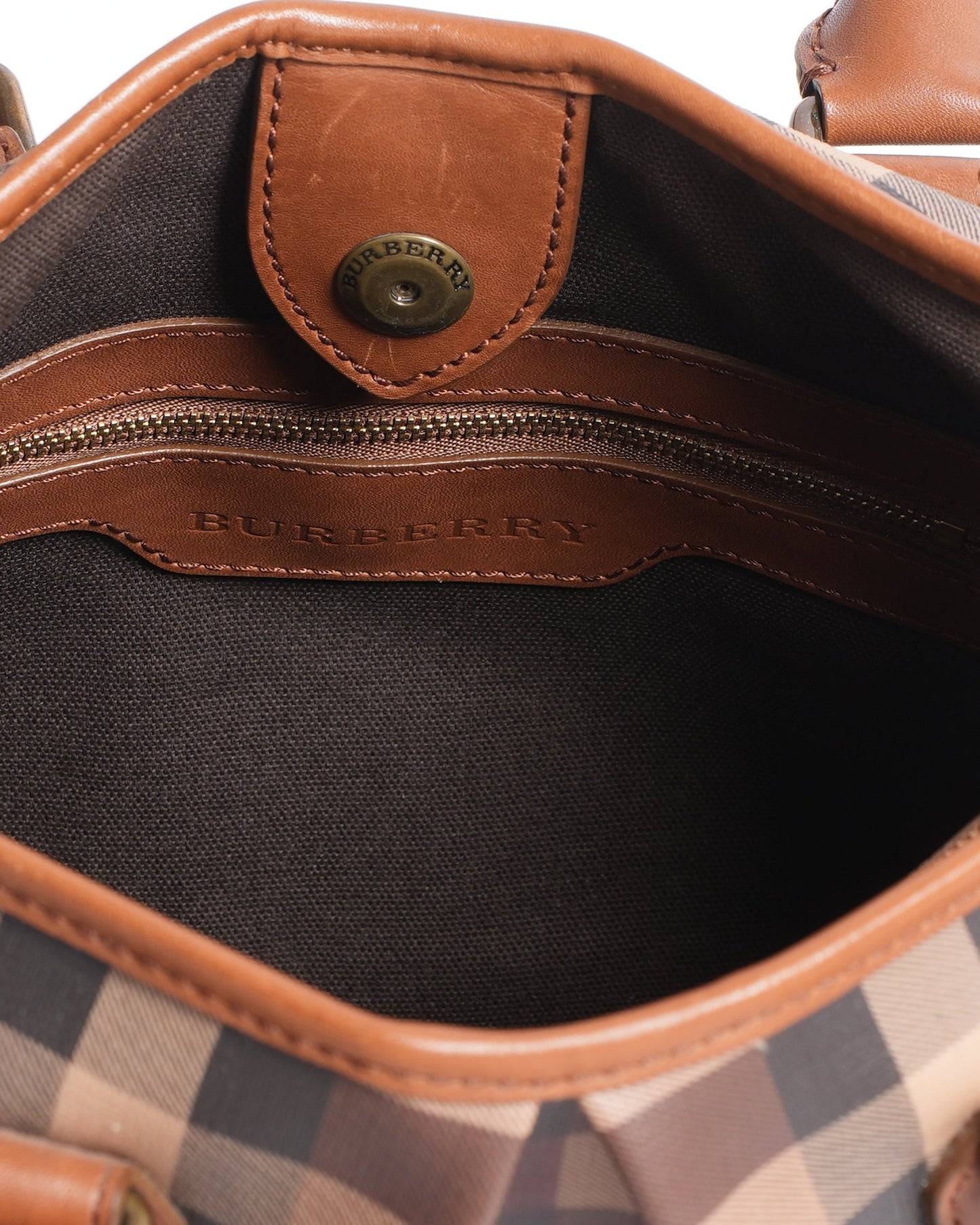 Burberry New Nova Check Brown Leather Northfield Shoulder Bag