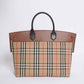 New  Burberry society top handle bag