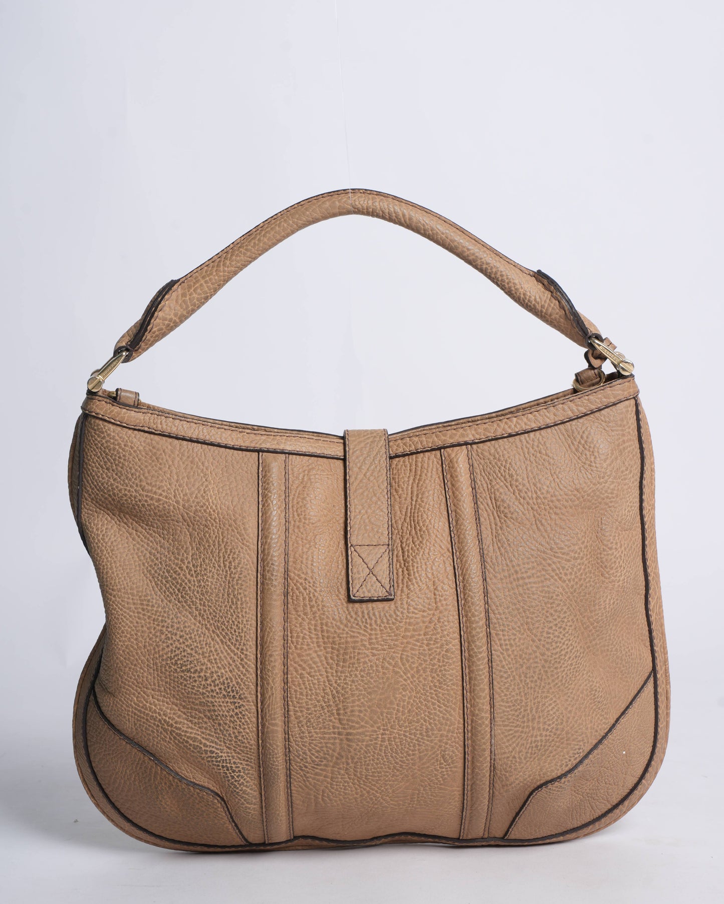 Burberry  laeather large hobo bag