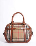 Burberry Ho  Check Bridle Orchard Top Handle Bag