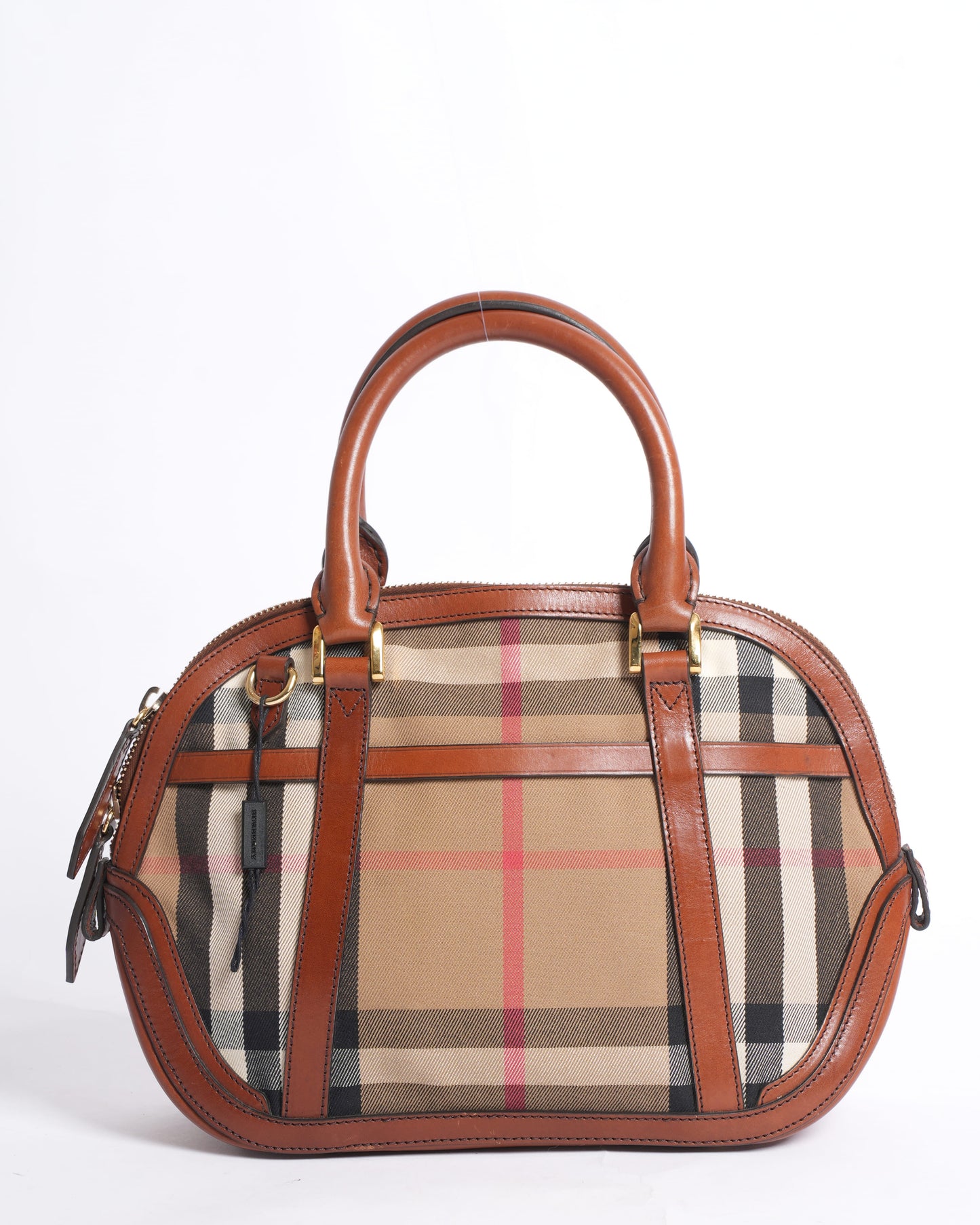 Burberry Ho  Check Bridle Orchard Top Handle Bag
