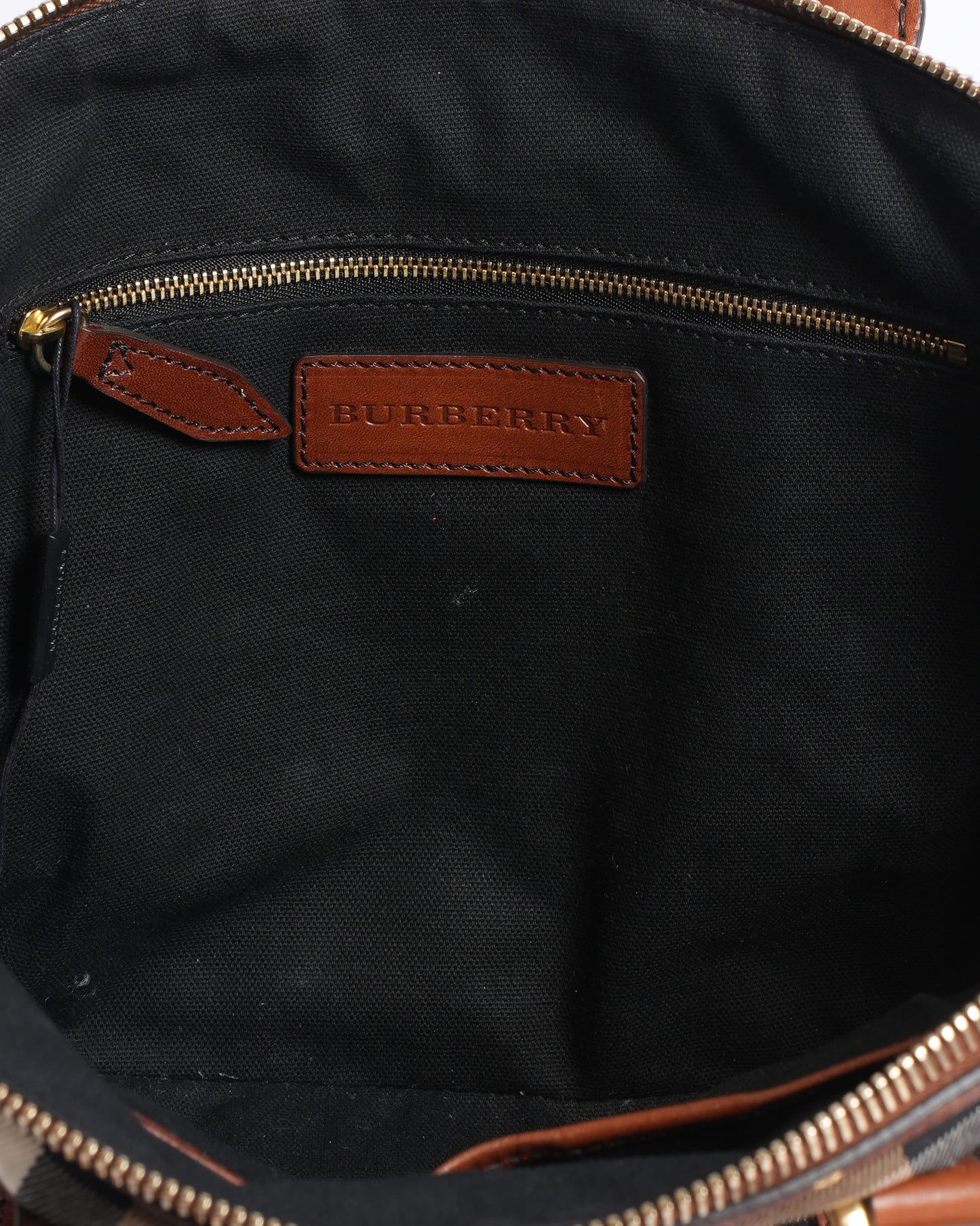Burberry Ho  Check Bridle Orchard Top Handle Bag