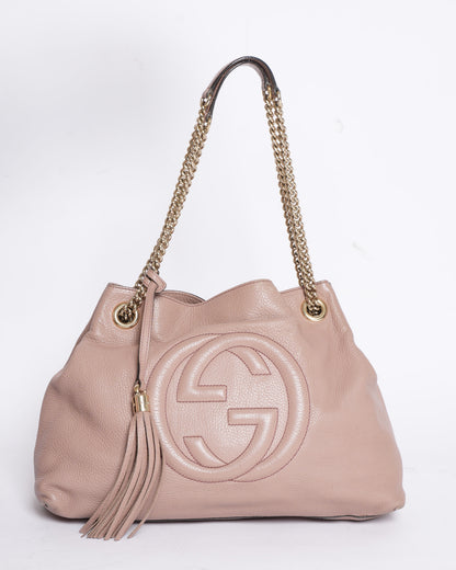 Gucci Soho Shoulder Bag in Beige