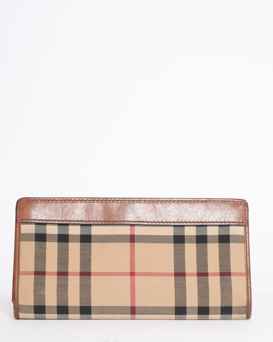 Burberry Nova Check Zip Around Wallet