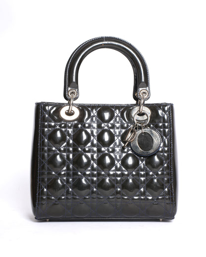 Dior Medium Lady Dior Patent Cannage Calfskin Bag