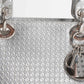Lady Dior Small Cannage Motif Bag In Metallic Silver