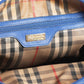 Burberry Navy Blue Pebbled Leather Domed Satchel Handbag