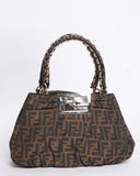 Fendi Tobacco Zucca Mia Shoulder Bag