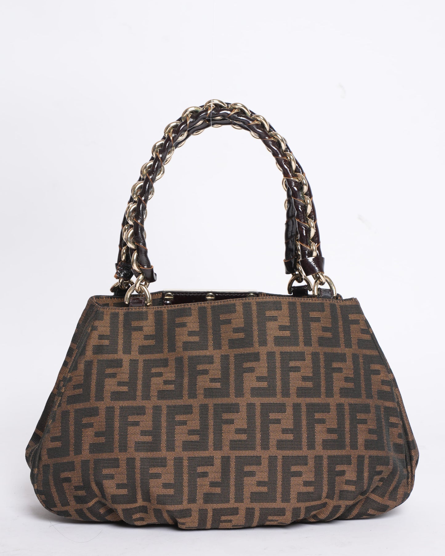 Fendi Tobacco Zucca Mia Shoulder Bag