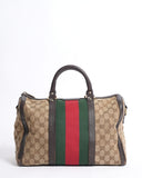 Gucci GG Canvas Web Boston Bag