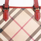 Burberry Red Patent Leather Supernova Check Coated Canvas Regent Tote Bag