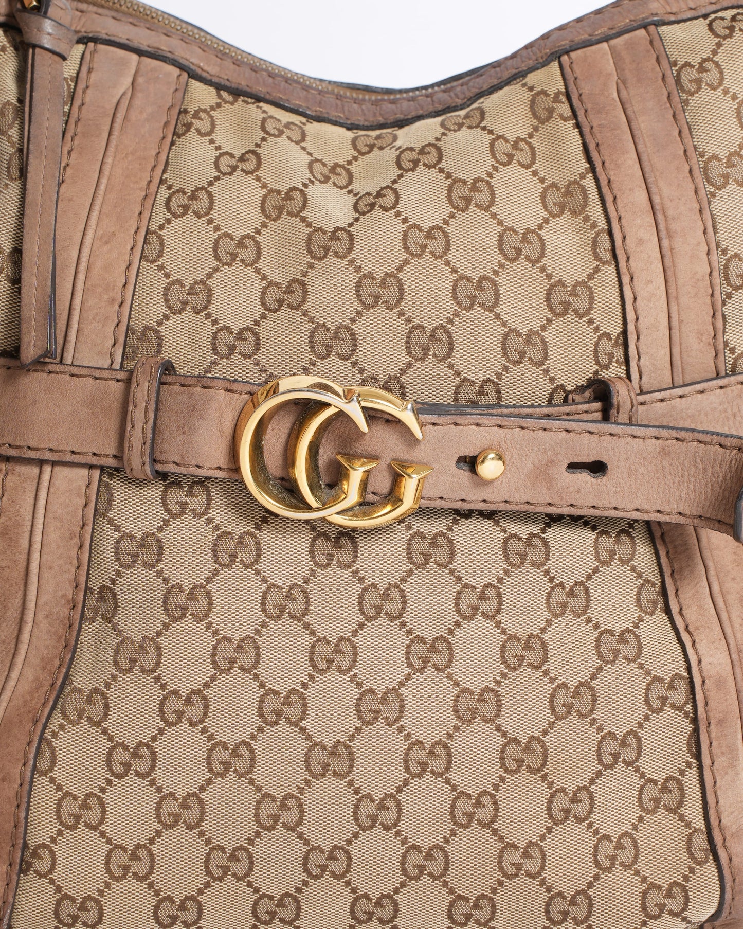 Gucci Canvas Small Running GG Hobo Bag