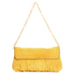 Gucci Mustard Yellow Suede Babouska Heart Chain Shoulder Bag