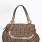 Fendi Brown Zucca Canvas & Leather Shoulder Bag