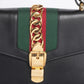 Gucci Sylvie Leather Shoulder Bag in Black