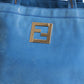 Fendi Nubuck Shoulder Bag In Blue