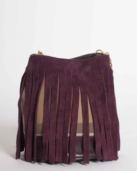 Burberry fringed armcandy bag