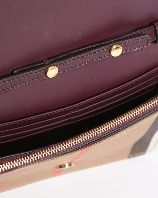 Burberry Hampshire Ho  Check Crossbody Bag