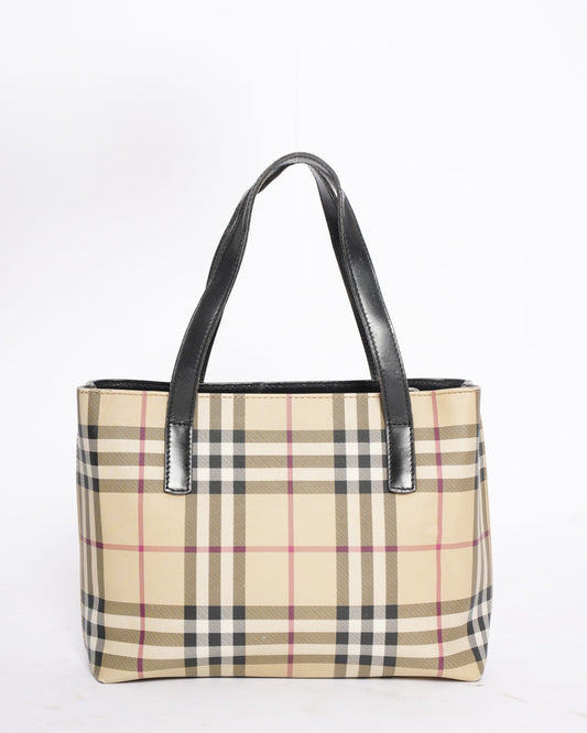 Burberry check nova tote bag