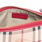 New Burberry Haymarket Check Clara Shoulder Bag in Red