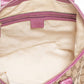 Gucci Canvas & Leather Shoulder Bag in Metallic Pink