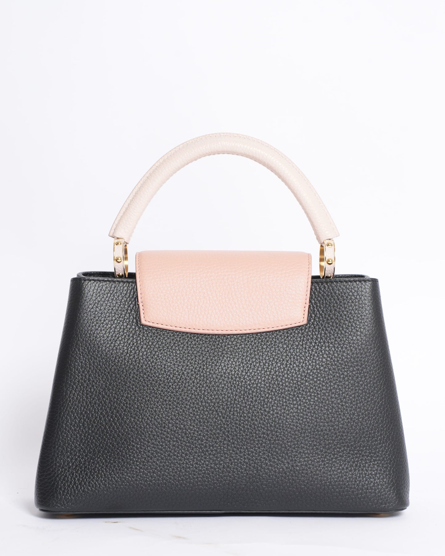 Louis Vuitton Capucines MM Top Handle Bag in Colourblock Pink & Black