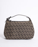 Fendi Black Fabric Baguette Shoulder Bag