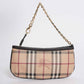 New Burberry Nova Check Accessory Pouch  PVC Beige Checkered Bag