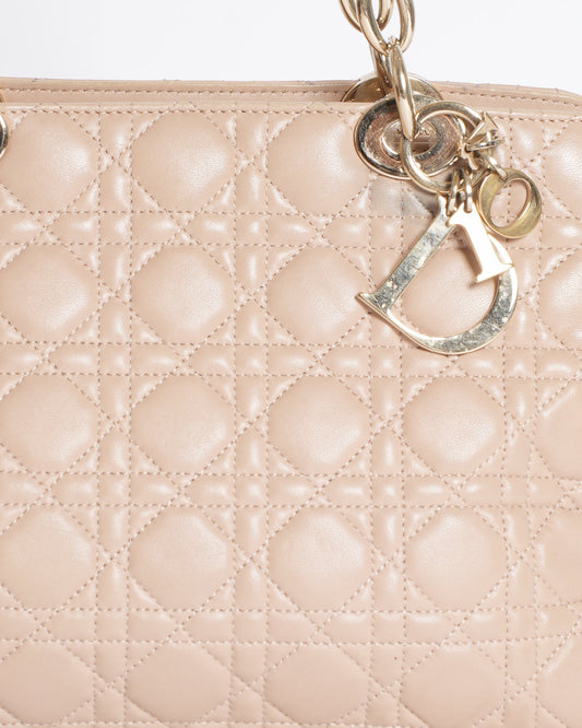 Christian Dior Small Cannage Soft Lady Dior Shopper Tote